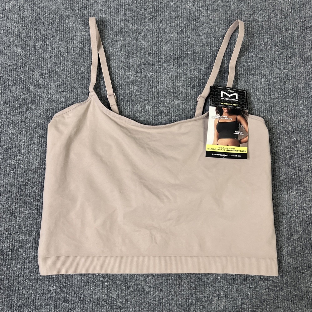 Maidenform Basically Sexy Seamless Smoothing Cropped‎ Cami Nude/ Beige size 2XL